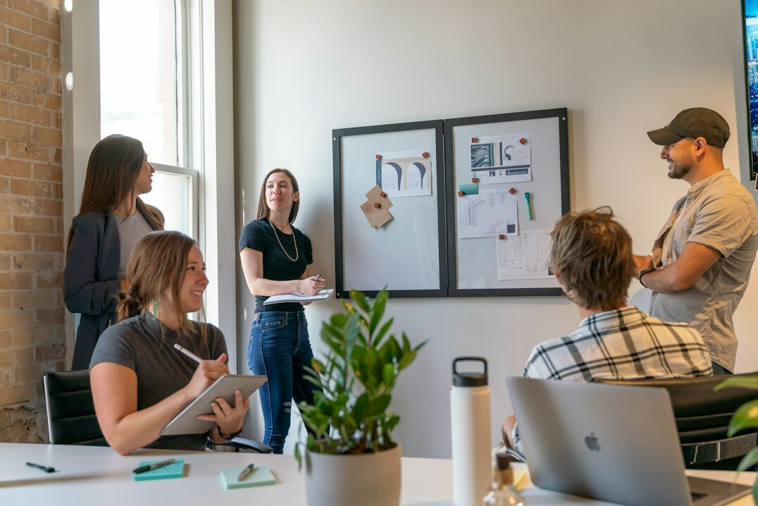 team collaboration in office