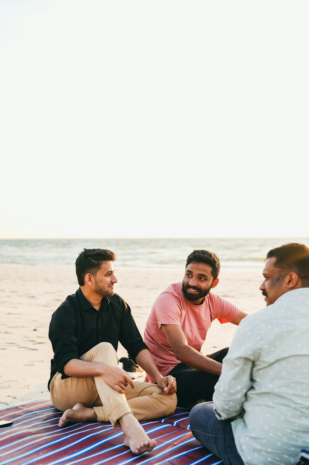 diverse group of friends talking